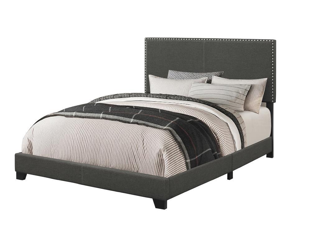 Boyd Upholstered Charcoal Full Bed - Furnish 4 Less 98 (NY)*