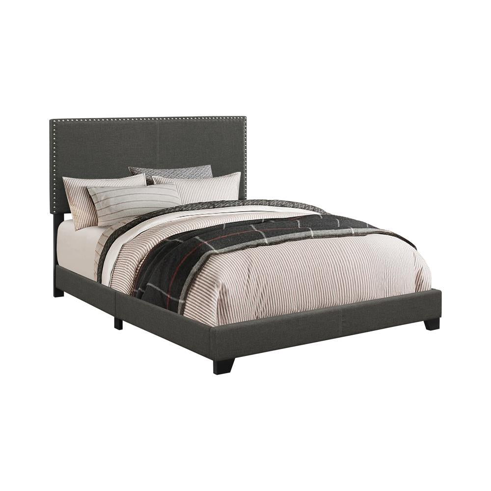 Boyd Upholstered Charcoal Twin Bed - Furnish 4 Less 98 (NY)*