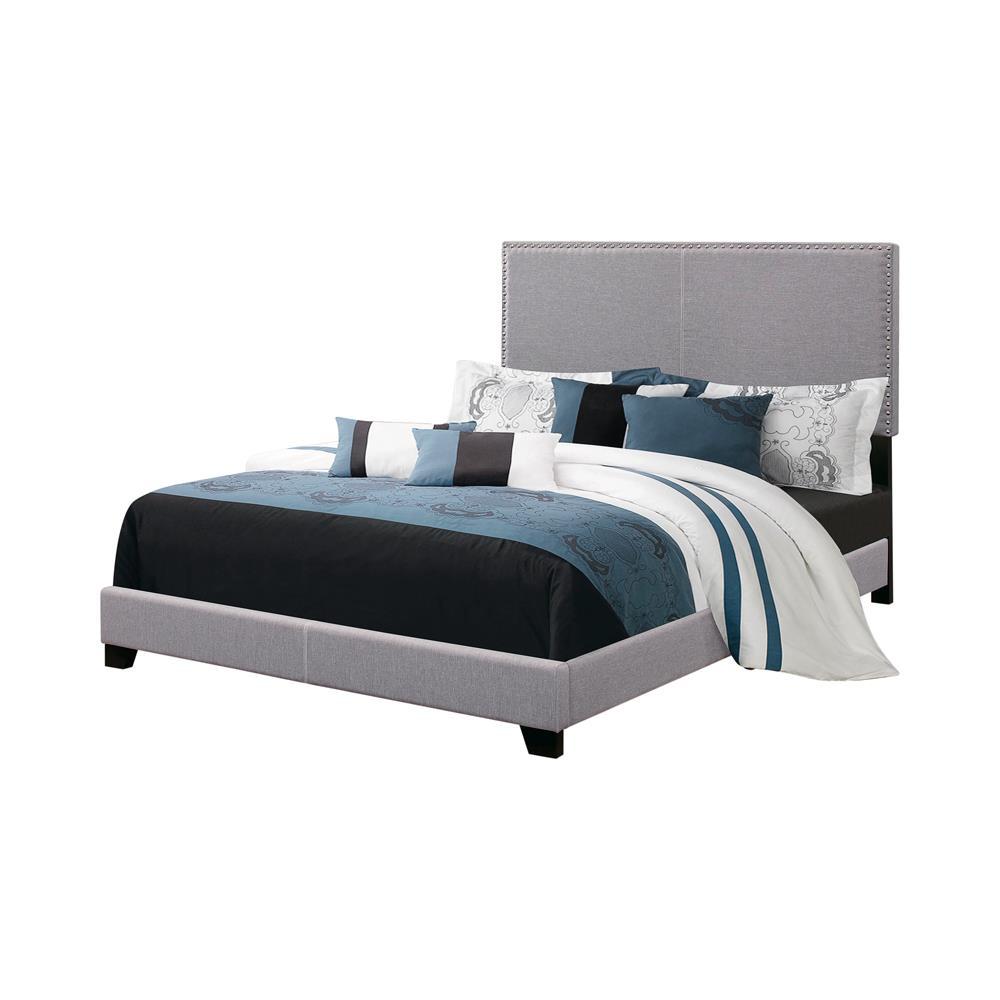 Boyd Upholstered Grey Full Bed - Furnish 4 Less 98 (NY)*