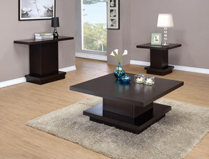 Cappuccino Wood Top Side Table - Furnish 4 Less 98 (NY)*