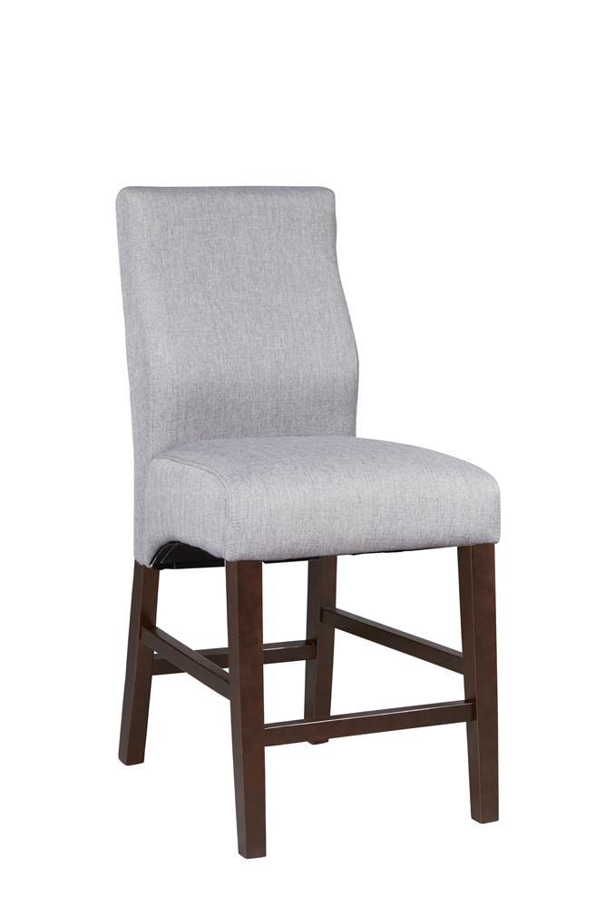 Transitional Grey Upholstered Counter Height  Stool - Furnish 4 Less 98 (NY)*