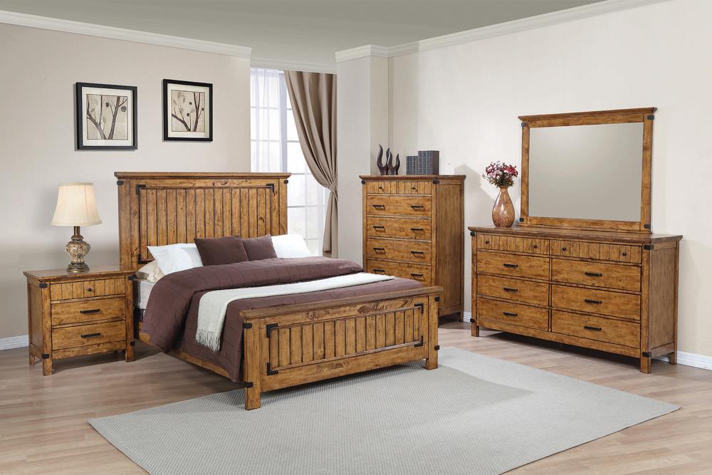 Brenner Rustic Honey Full Bed - Furnish 4 Less 98 (NY)*