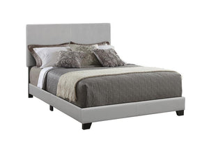 Dorian Grey Faux Leather Upholstered Queen Bed - Furnish 4 Less 98 (NY)*