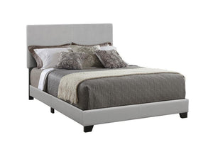 Dorian Grey Faux Leather Upholstered King Bed - Furnish 4 Less 98 (NY)*