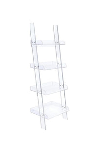 Amaturo Clear Acrylic Ladder Bookcase