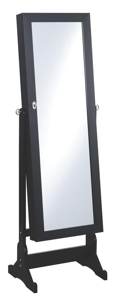 Transitional Black Jewelry Cheval Mirror - Furnish 4 Less 98 (NY)*