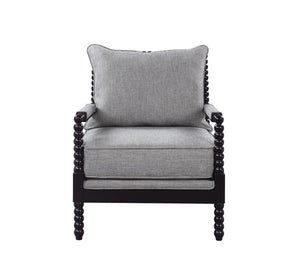 Traditional Grey and Cappuccino Accent Chair