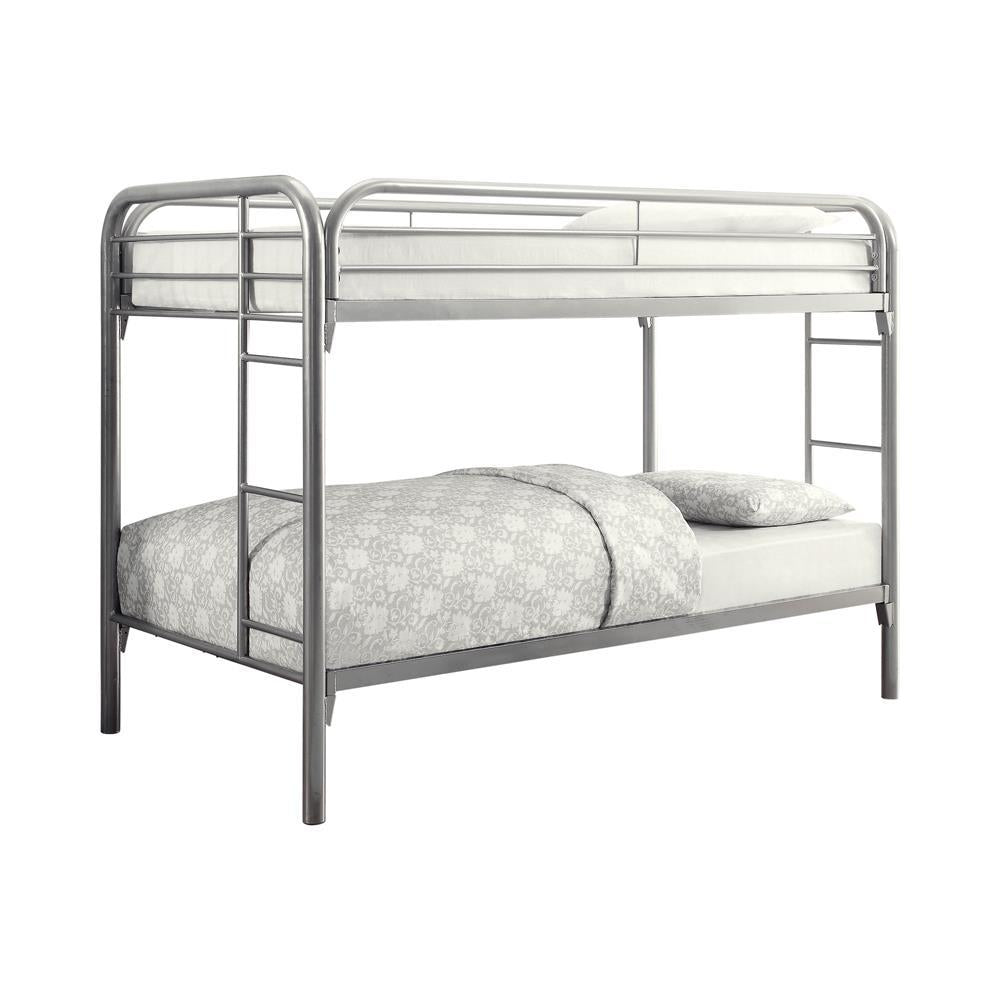 Morgan  Twin over Twin Silver Bunk Bed - Furnish 4 Less 98 (NY)*