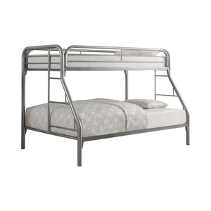 Morgan  Twin over Full Silver Bunk Bed - Furnish 4 Less 98 (NY)*