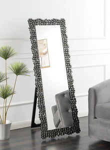 Silver and Smoke Grey Standing Cheval Mirror - Furnish 4 Less 98 (NY)*