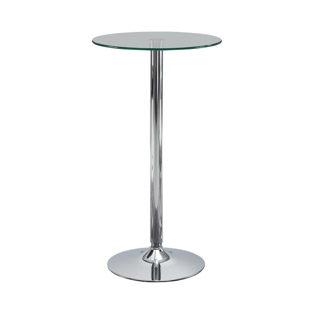 G120341 Contemporary Chrome Bar Table