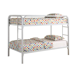 G2256 Contemporary White Twin Metal Bunk Bed - Furnish 4 Less 98 (NY)*