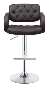 G102556 Contemporary Brown and Chrome Bar Stool - Furnish 4 Less 98 (NY)*