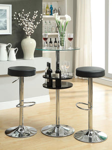 G102558 Black Faux Leather Adjustable Bar Stool - Furnish 4 Less 98 (NY)*