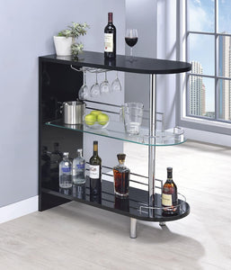 G101063 Contemporary Glossy Black Bar Table - Furnish 4 Less 98 (NY)*