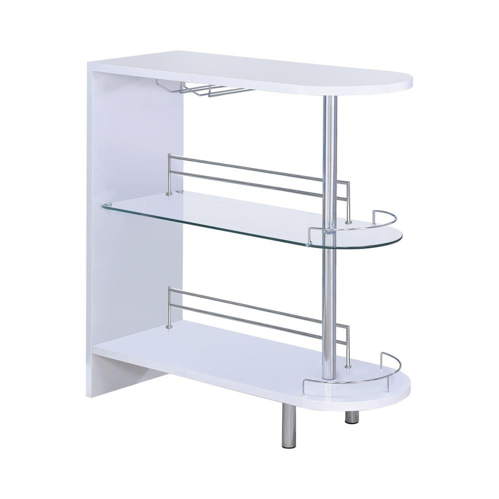 G101064 Contemporary Glossy White Bar Table - Furnish 4 Less 98 (NY)*