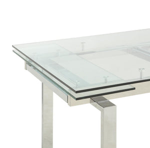 G106281 Contemporary Wexford Chrome Dining Table - Furnish 4 Less 98 (NY)*