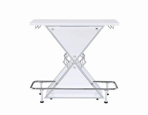 G130078 Contemporary White Stacked Triangle Bar Unit - Furnish 4 Less 98 (NY)*