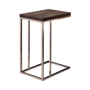 G902932 Contemporary Chocolate Chrome and Chestnut Snack Table - Furnish 4 Less 98 (NY)*