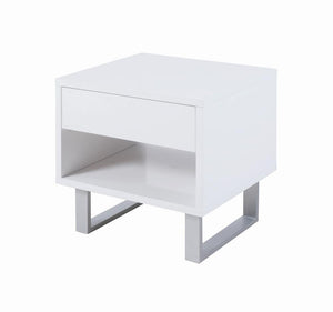 G705698 Contemporary Glossy White End Table - Furnish 4 Less 98 (NY)*