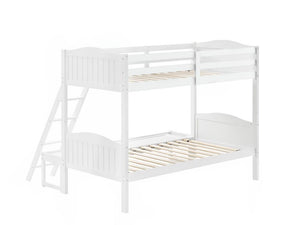 405054WHT TWIN/FULL BUNK BED