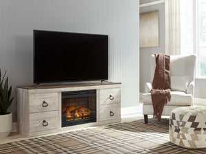 Willowton TV Stand with Electric Fireplace - Furnish 4 Less 98 (NY)*