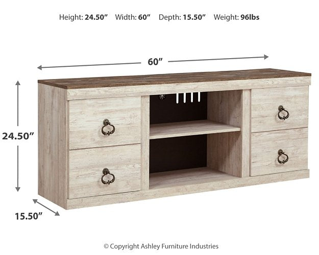 Willowton TV Stand with Electric Fireplace - Furnish 4 Less 98 (NY)*