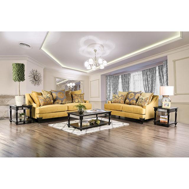 Viscontti Gold/Gray Sofa, Gold - Furnish 4 Less 98 (NY)*