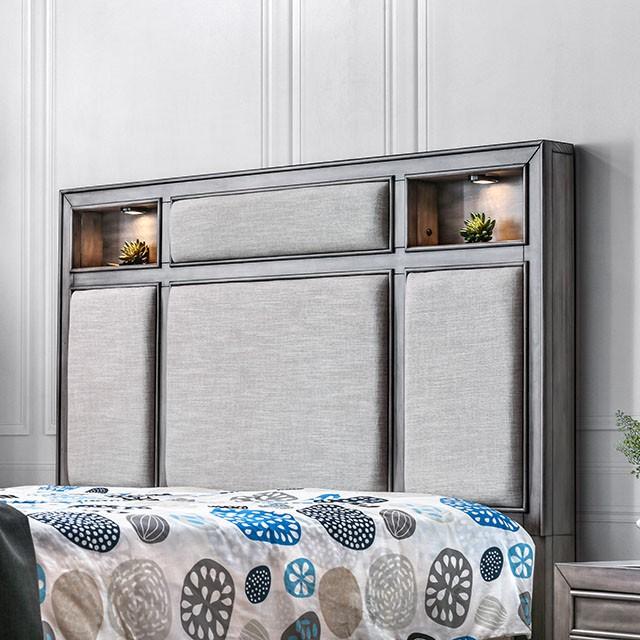 DAPHNE Gray Queen Bed