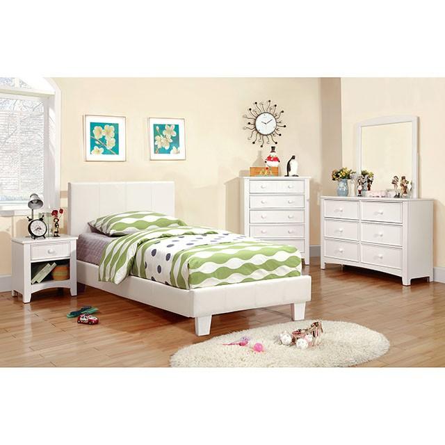 Winn Park Cal.King, E.King, Twin, & Full Bed Chrome, Gray, Brown, & Chrome