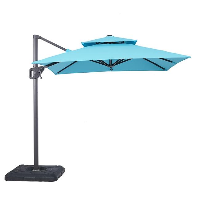 Fida 8 Ft Square Umbrella w/ Double Top + 37