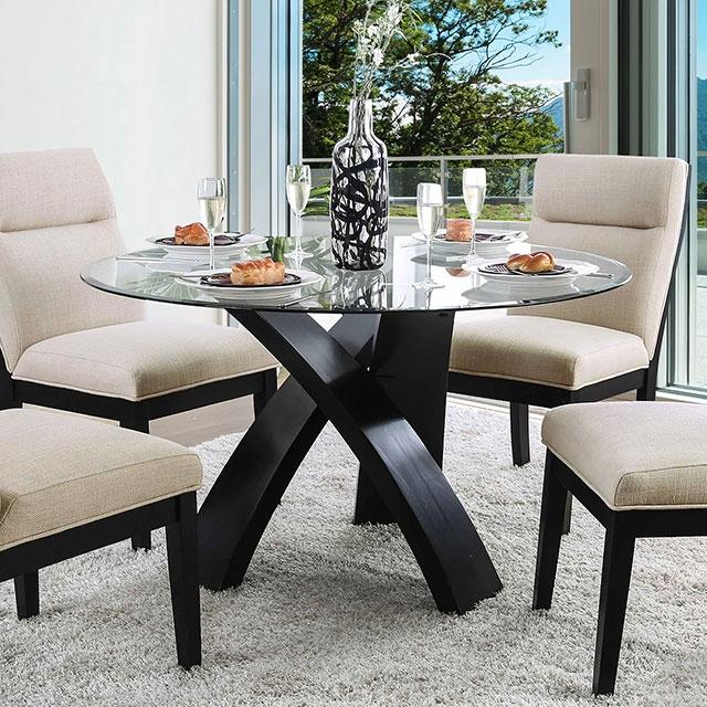 Jasmin Black/White Round Dining Table image