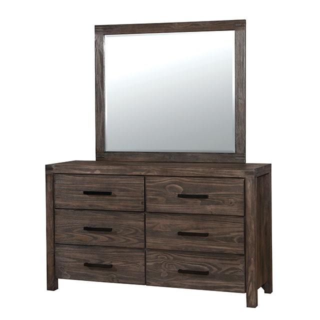 Rexburg Wire-Brushed Rustic Brown Dresser