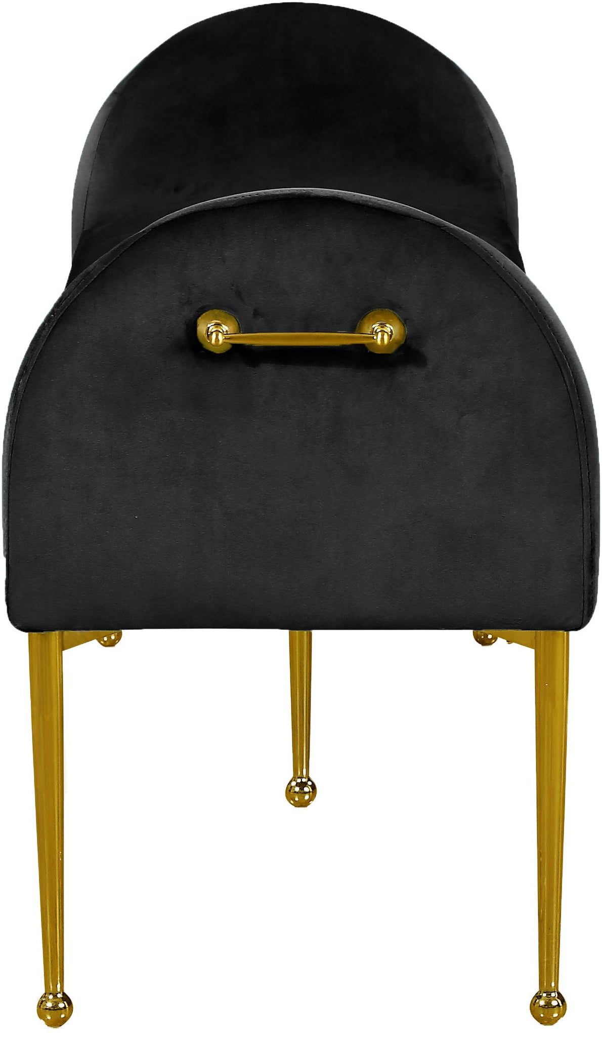 Owen Black Velvet Bench