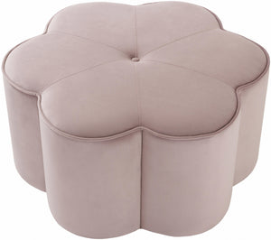 Daisy Pink Velvet Ottoman - Furnish 4 Less 98 (NY)*