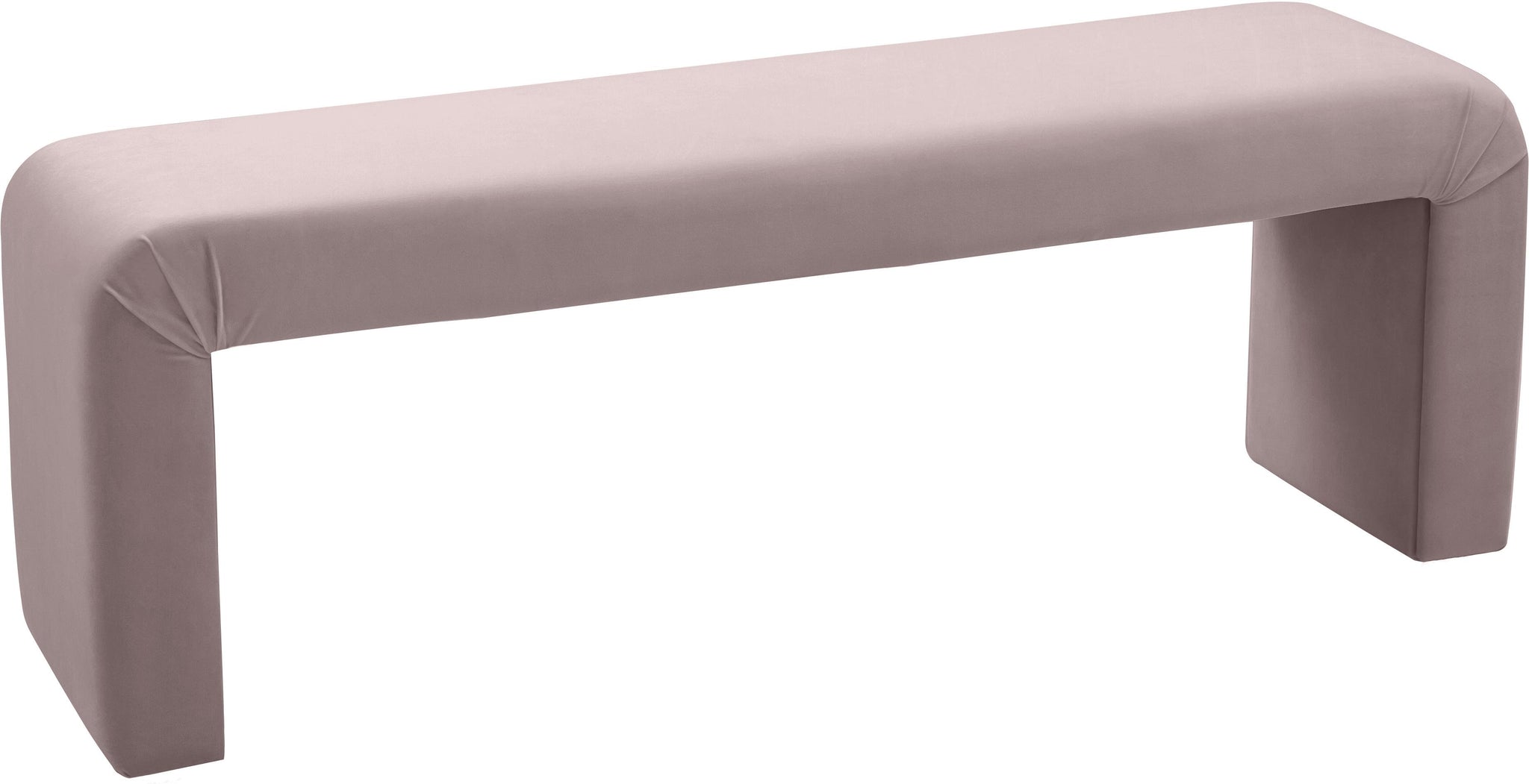 Minimalist Pink Velvet Bench image