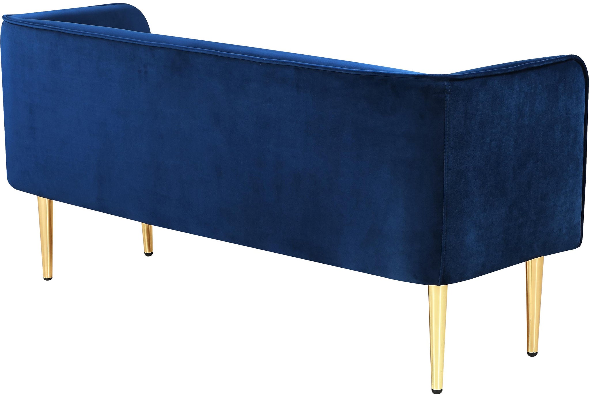 Audrey Navy Velvet Bench - Furnish 4 Less 98 (NY)*