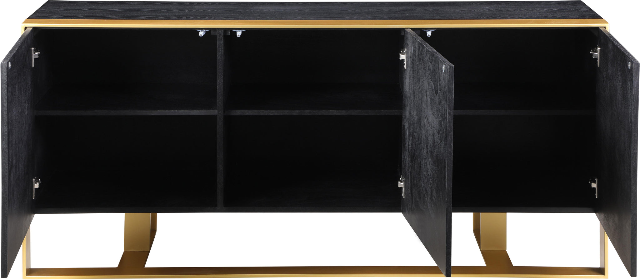 Sherwood Black Wood Sideboard/Buffet - Furnish 4 Less 98 (NY)*