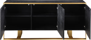 Sherwood Black Wood Sideboard/Buffet - Furnish 4 Less 98 (NY)*