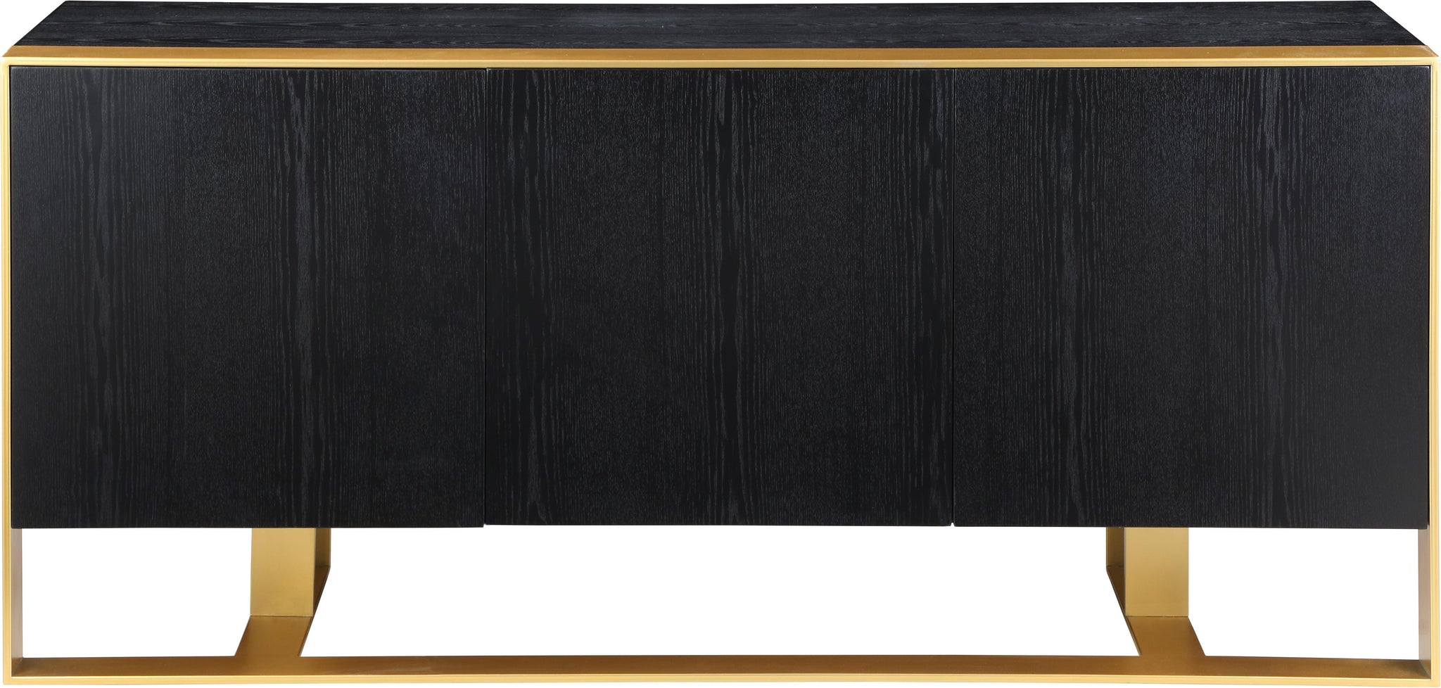 Sherwood Black Wood Sideboard/Buffet - Furnish 4 Less 98 (NY)*