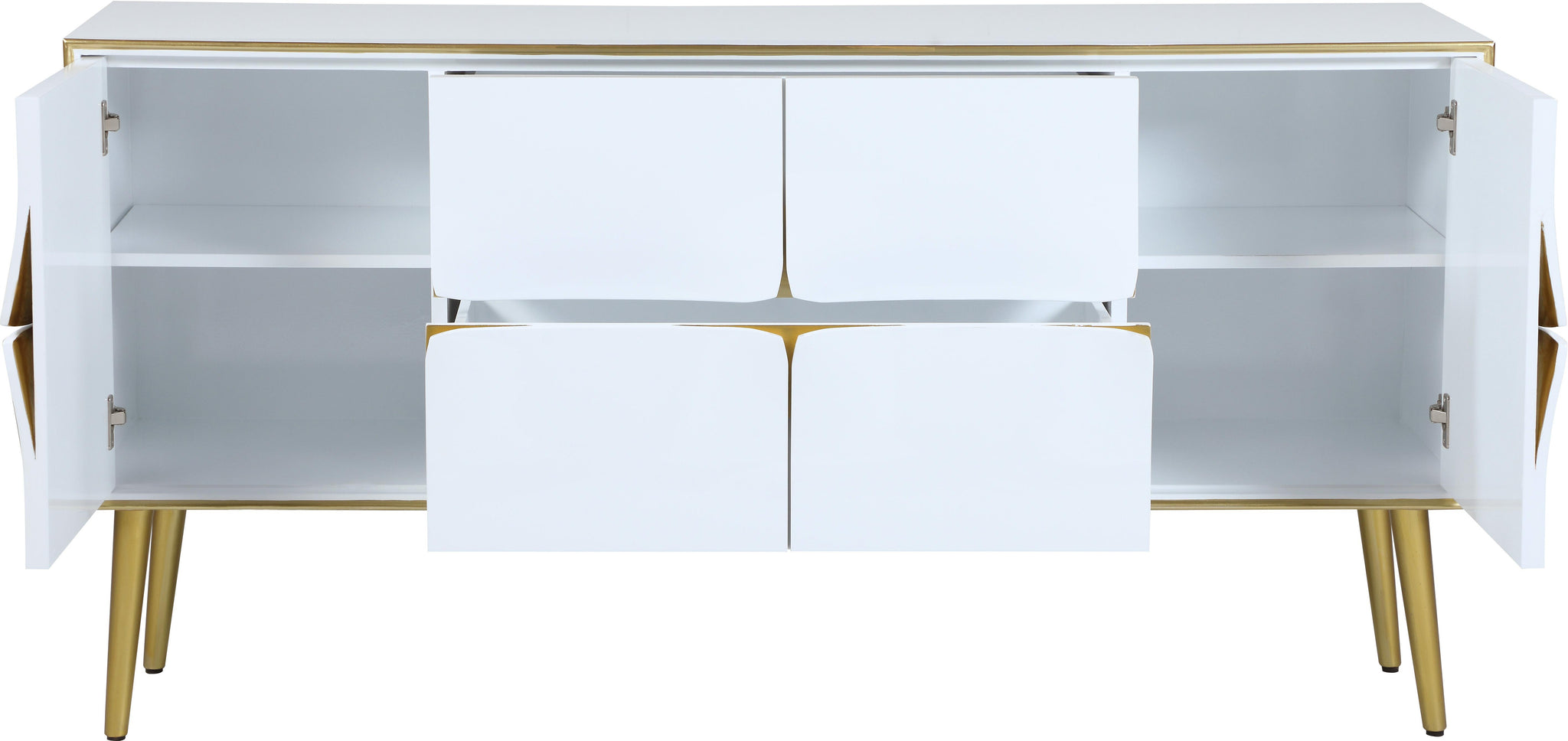 Pop White / Gold Sideboard/Buffet - Furnish 4 Less 98 (NY)*