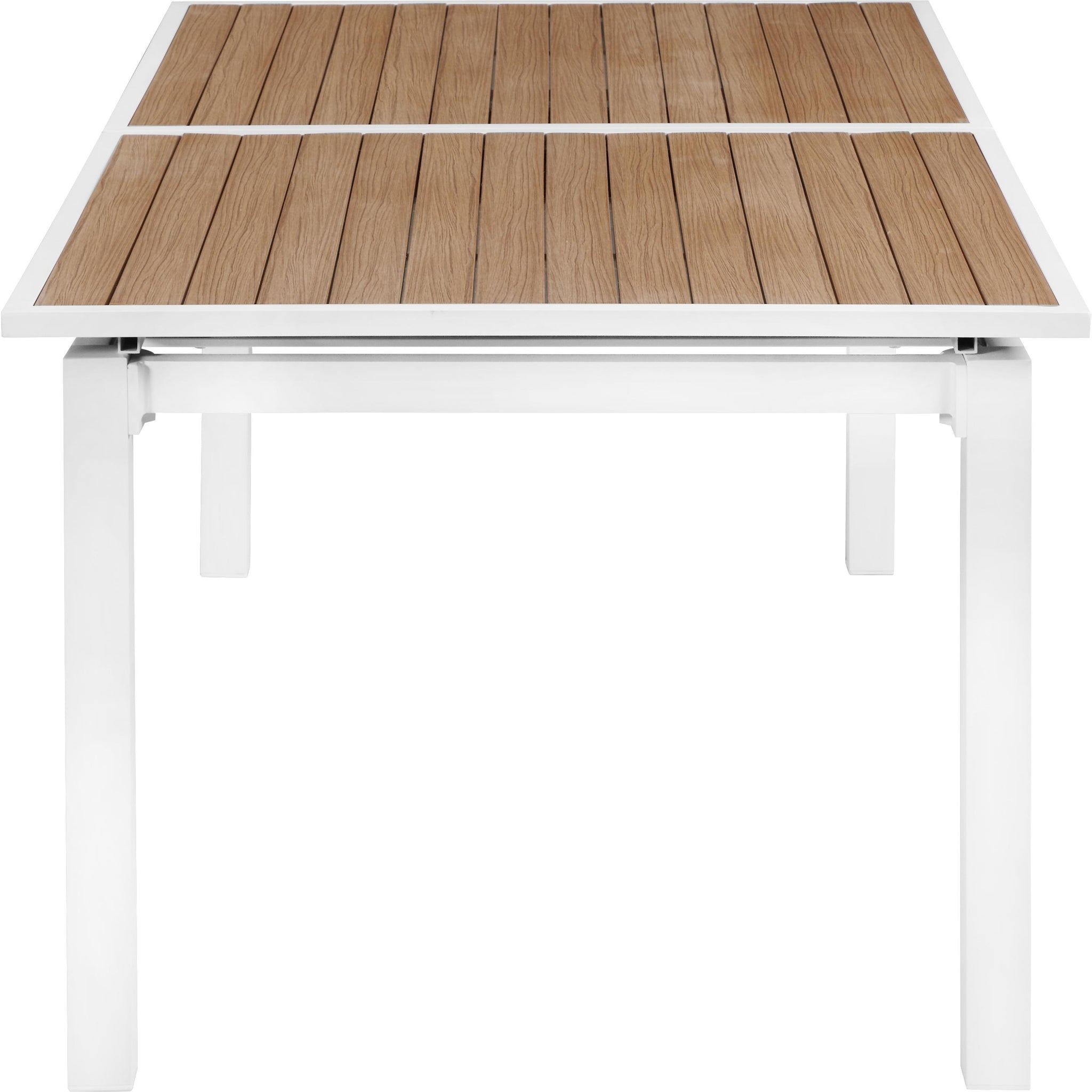 Nizuc Brown manufactured wood Outdoor Patio Extendable Aluminum Dining Table