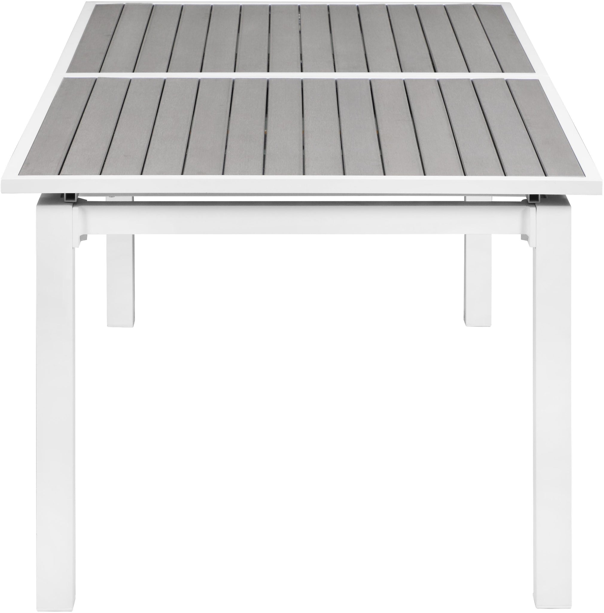 Nizuc Grey manufactured wood Outdoor Patio Extendable Aluminum Dining Table