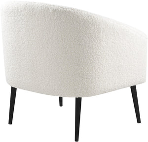 Barlow White Faux Sheepskin Fur Accent Chair