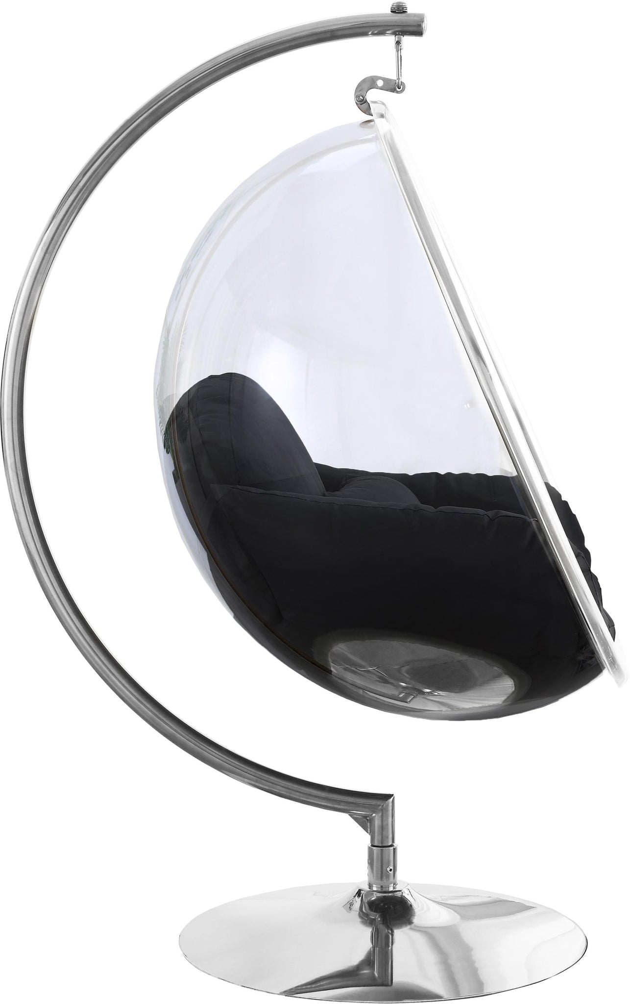 Luna Black Durable Fabric Acrylic Swing Chair - Furnish 4 Less 98 (NY)*