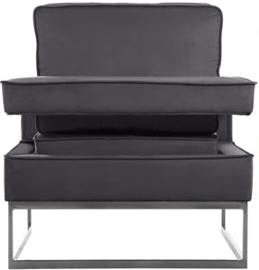 Noah Grey Velvet Accent Chair