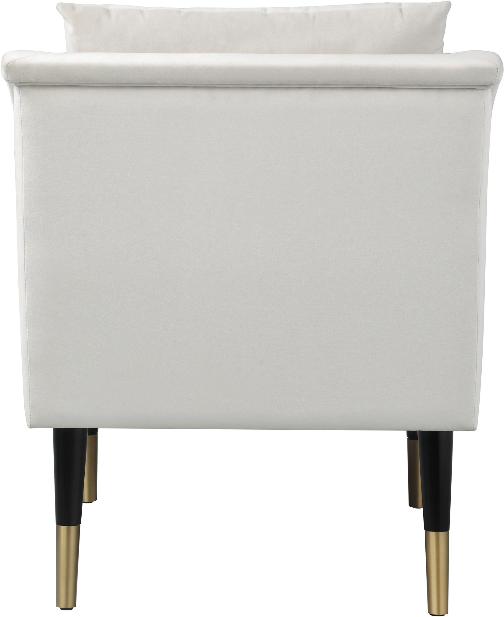 Elegante Cream Velvet Accent Chair