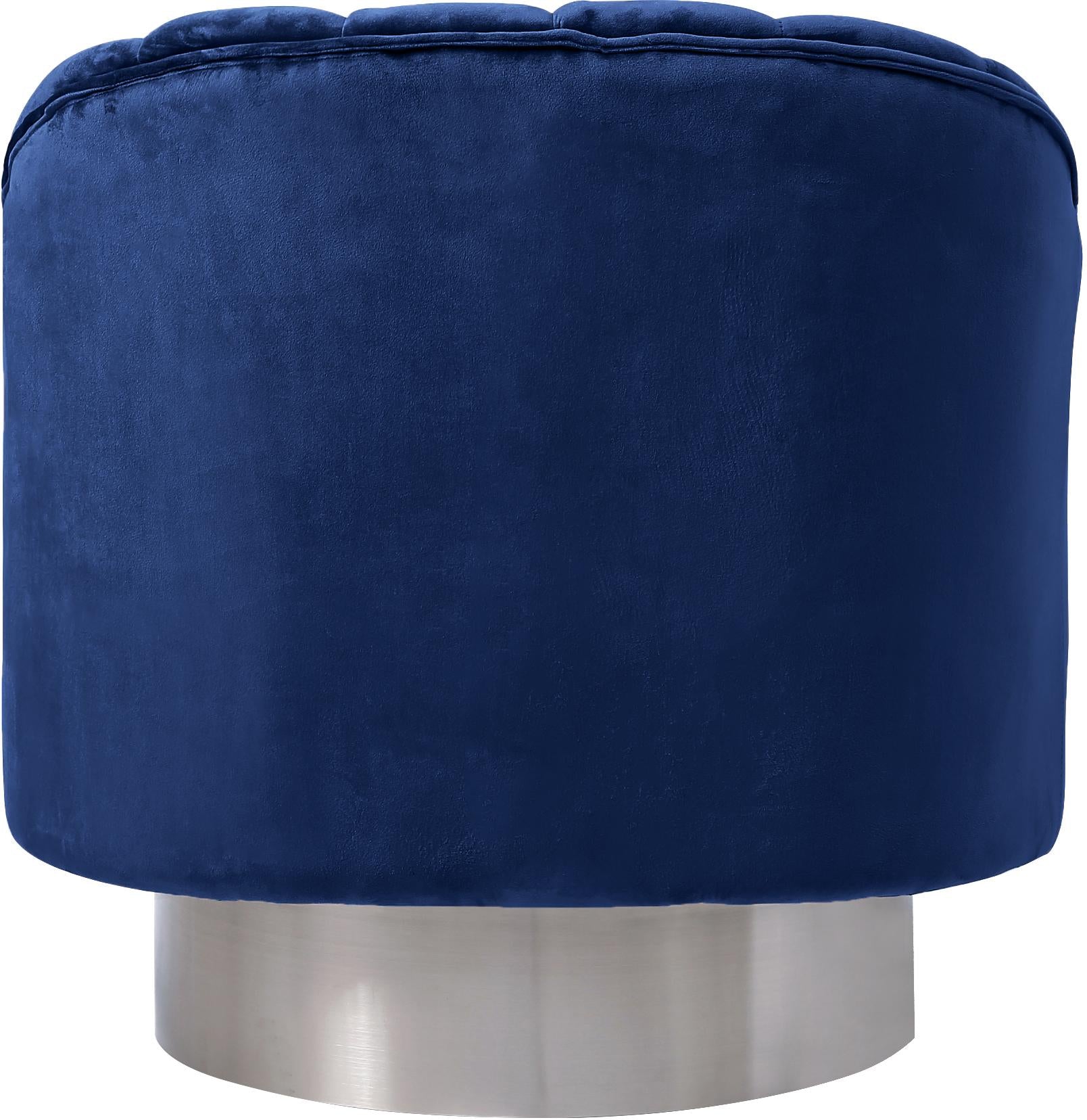 Farrah Navy Velvet Accent Chair - Furnish 4 Less 98 (NY)*