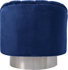 Farrah Navy Velvet Accent Chair - Furnish 4 Less 98 (NY)*