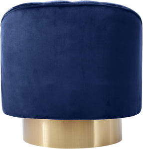 Farrah Navy Velvet Accent Chair - Furnish 4 Less 98 (NY)*